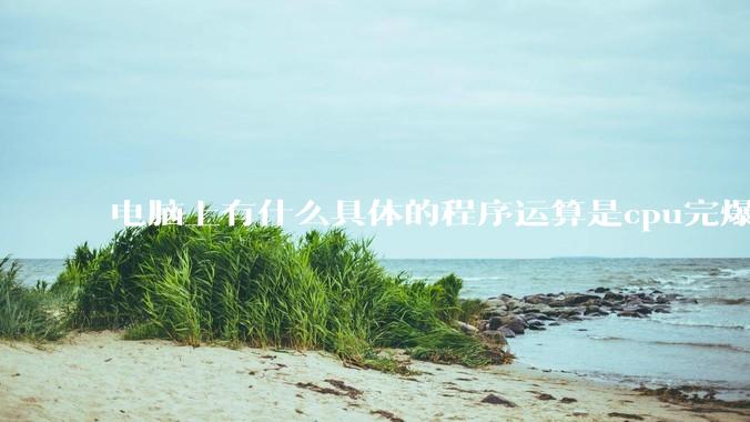 电脑上有什么具体的程序运算是cpu完爆gpu的？