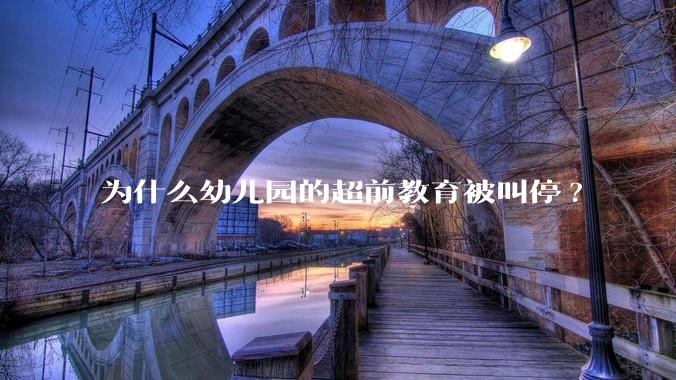 为什么幼儿园的超前教育被叫停?